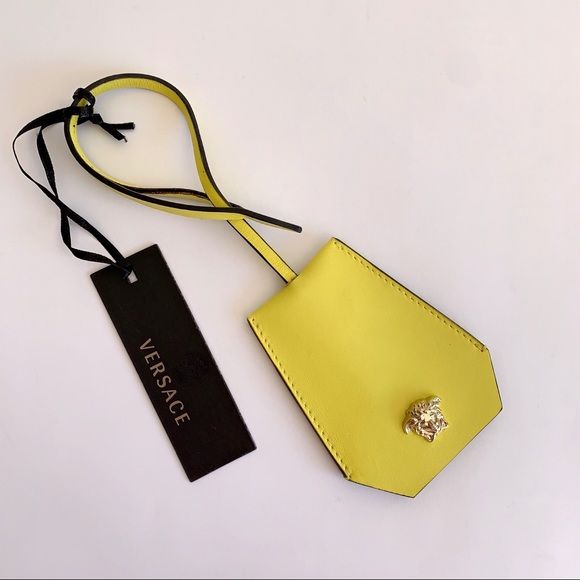 🆂🅾︎🅻🅳⭕️ VERSACE Key Ring Yellow Leather - Picture 4 of 8